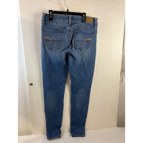 American Eagle jeggings size 8 long distressed - Picture 2 of 11